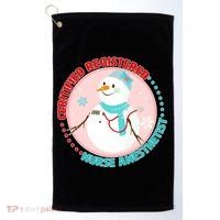 CRNA Snowlady Nurse Anesthetists Golf Towel thumb 0