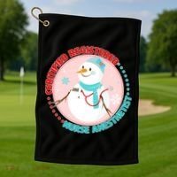 CRNA Snowlady Nurse Anesthetists Golf Towel thumb 1