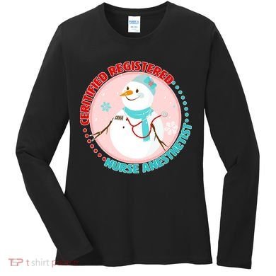 CRNA Snowlady Nurse Anesthetists Women's Long Sleeve Shirt
