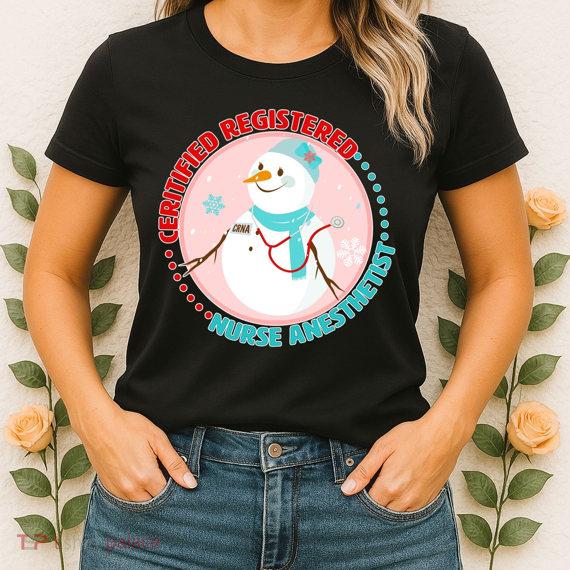 CRNA Snowlady Nurse Anesthetists Women's T-Shirt