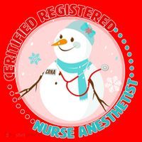 CRNA Snowlady Nurse Anesthetists Santa Hat thumb 1
