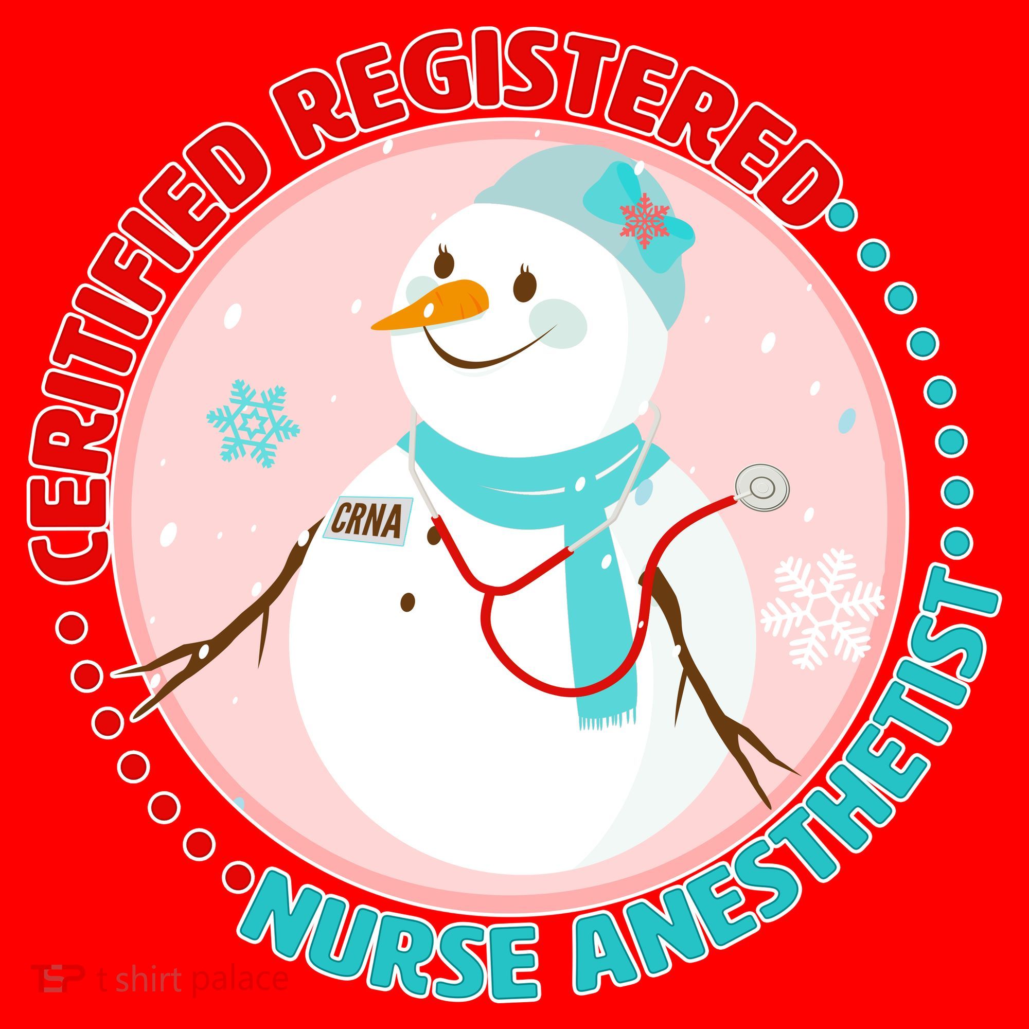 CRNA Snowlady Nurse Anesthetists Santa Hat