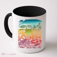 Cool Rainbow Ocean Sea Life Coffee Mug thumb 0
