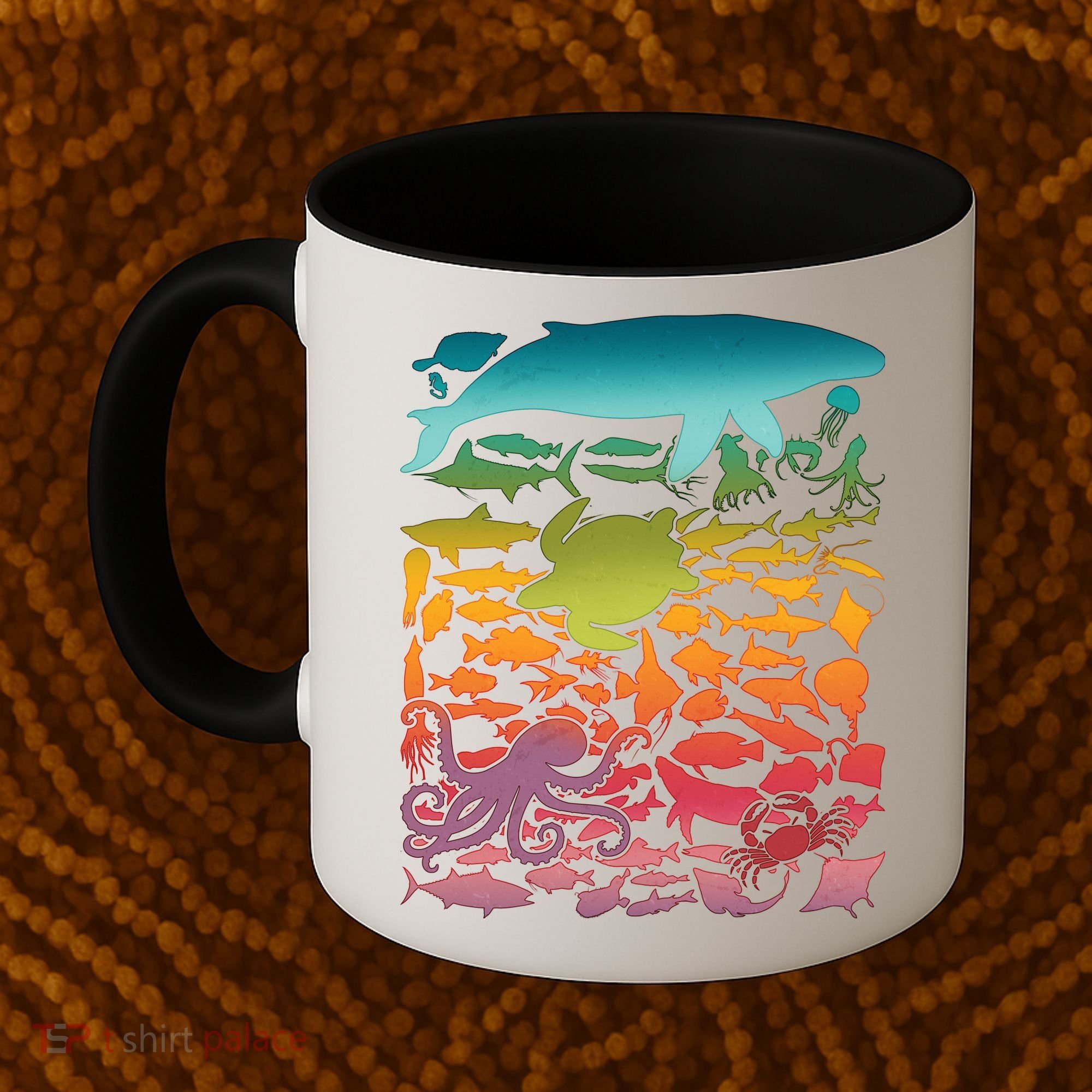 Cool Rainbow Ocean Sea Life Coffee Mug