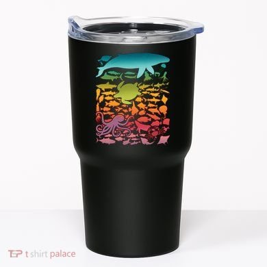 Cool Rainbow Ocean Sea Life Tumbler