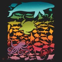 Cool Rainbow Ocean Sea Life Tumbler thumb 3