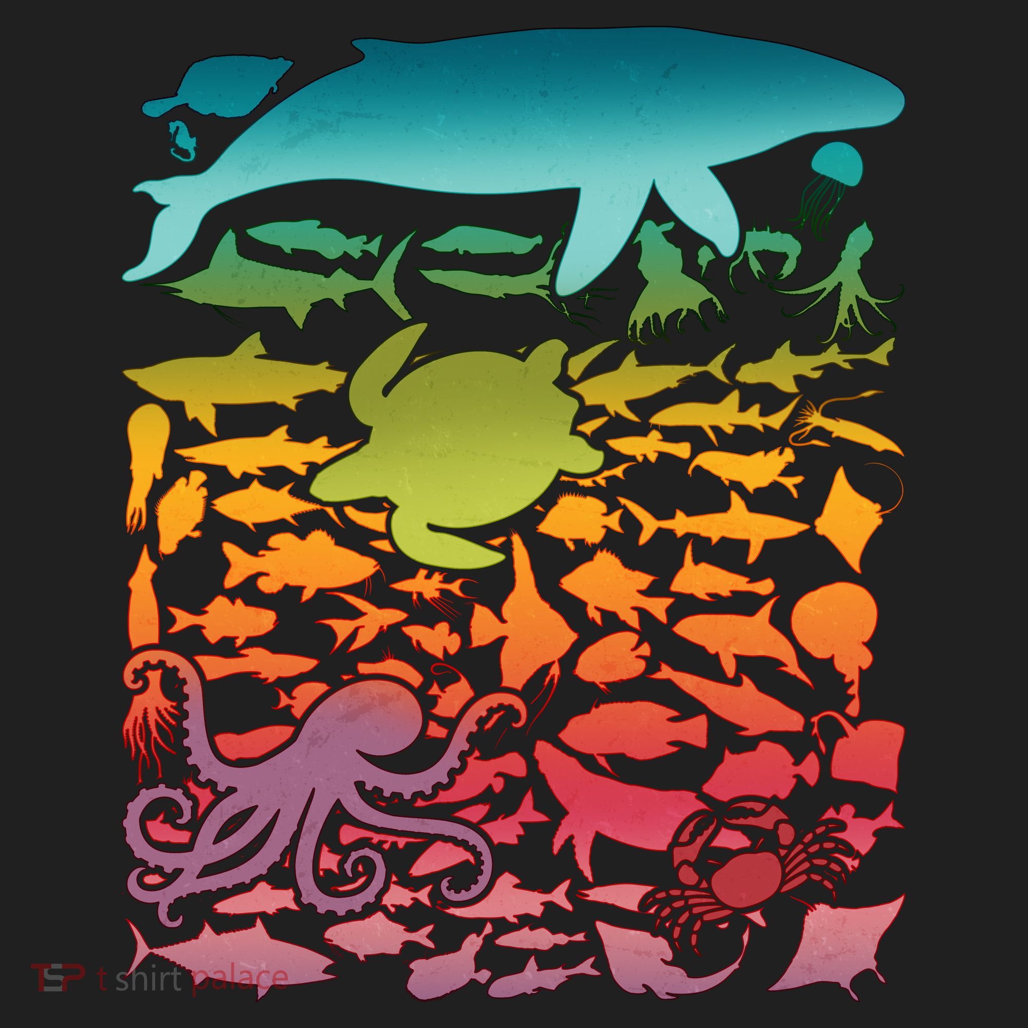 Cool Rainbow Ocean Sea Life Tumbler