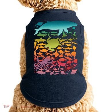 Cool Rainbow Ocean Sea Life Doggie Tank