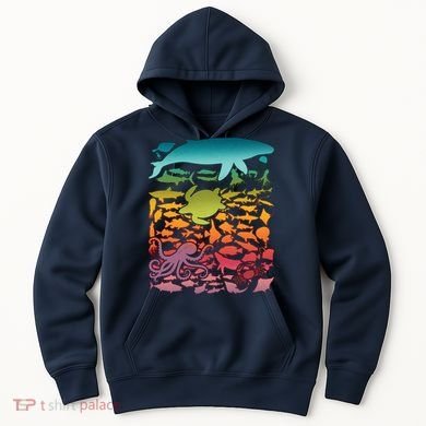 Cool Rainbow Ocean Sea Life Hoodie