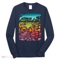 Cool Rainbow Ocean Sea Life Long Sleeve Shirt thumb 0