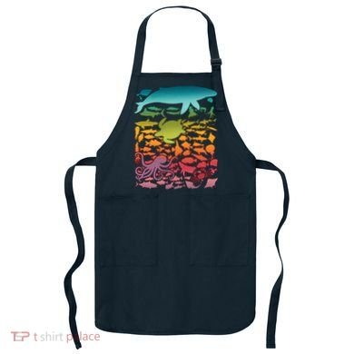 Cool Rainbow Ocean Sea Life Apron