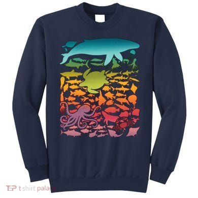 Cool Rainbow Ocean Sea Life Sweatshirt