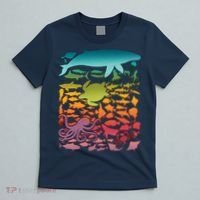 Cool Rainbow Ocean Sea Life T-Shirt thumb 5