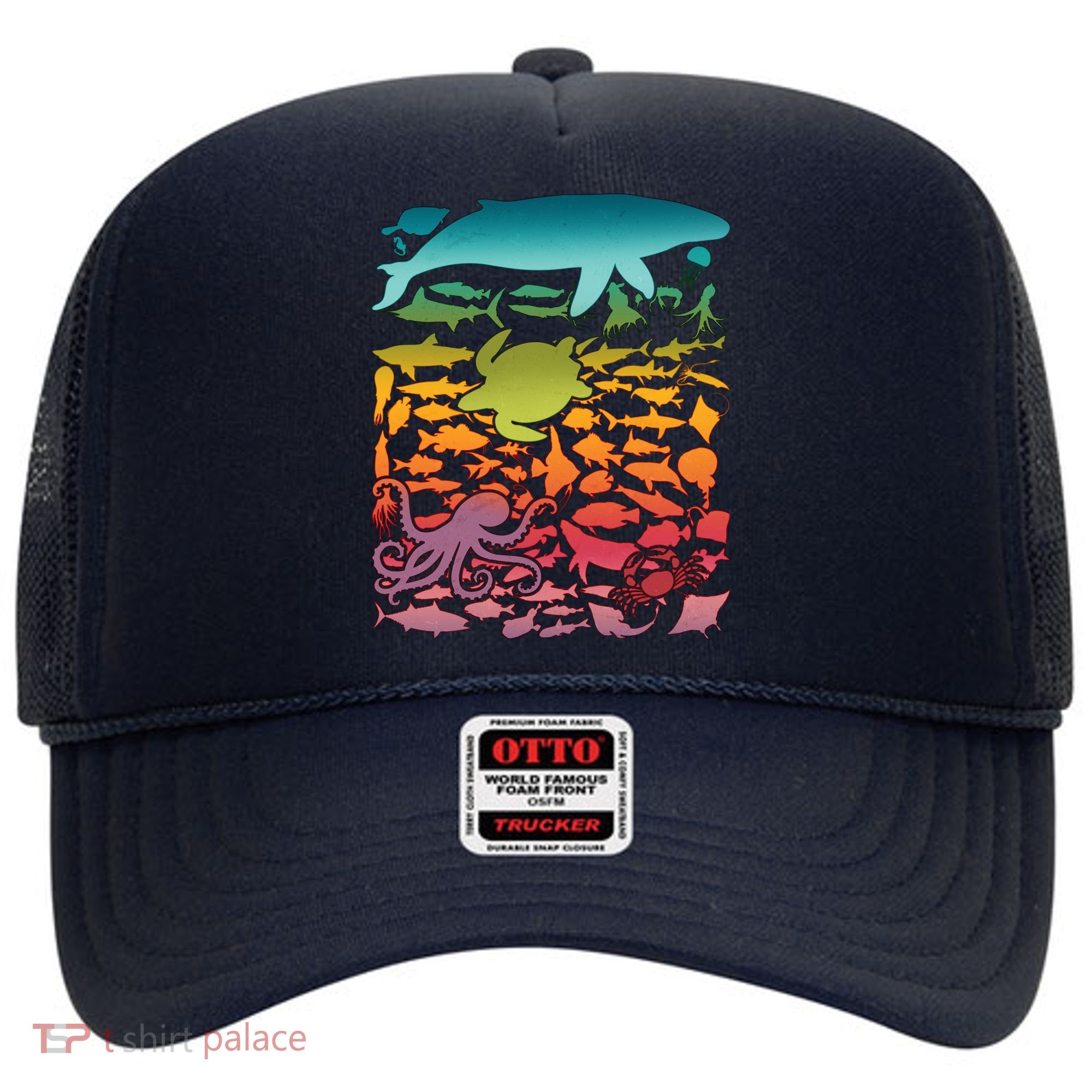 Cool Rainbow Ocean Sea Life Hat