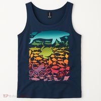 Cool Rainbow Ocean Sea Life Tank Top thumb 2