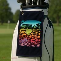 Cool Rainbow Ocean Sea Life Golf Towel thumb 2