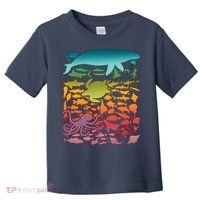 Cool Rainbow Ocean Sea Life Toddler T-Shirt thumb 0