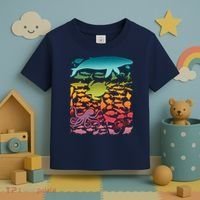Cool Rainbow Ocean Sea Life Toddler T-Shirt thumb 3
