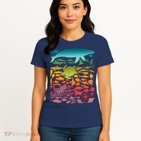 Cool Rainbow Ocean Sea Life Women's T-Shirt thumb 4