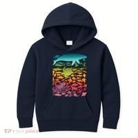 Cool Rainbow Ocean Sea Life Kids Hoodie thumb 0