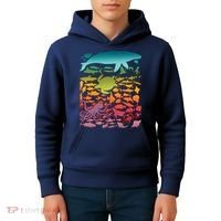 Cool Rainbow Ocean Sea Life Kids Hoodie thumb 4