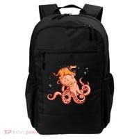 Cat Riding Octopus Funny Backpack thumb 0