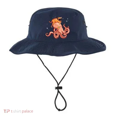 Cat Riding Octopus Funny Bucket Hat