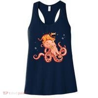 Cat Riding Octopus Funny Women's Tank Top thumb 0