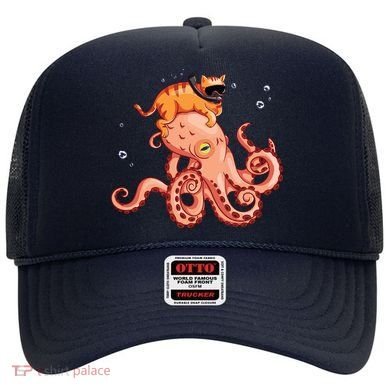 Cat Riding Octopus Funny Hat