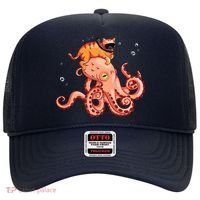 Cat Riding Octopus Funny Hat thumb 0