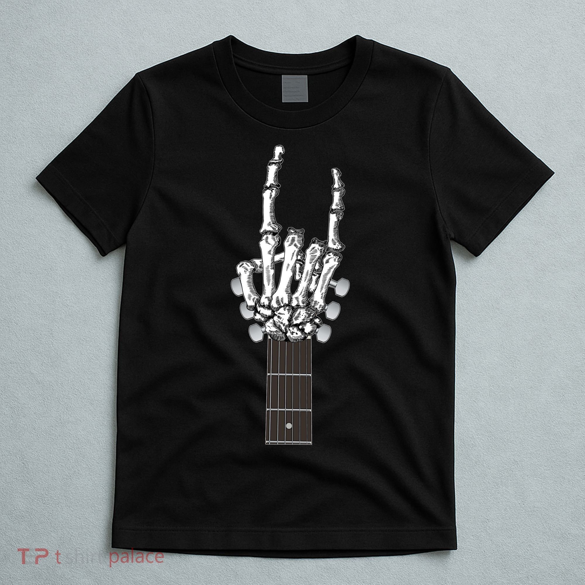 Cool Rock On Skeleton Guitar T-Shirt