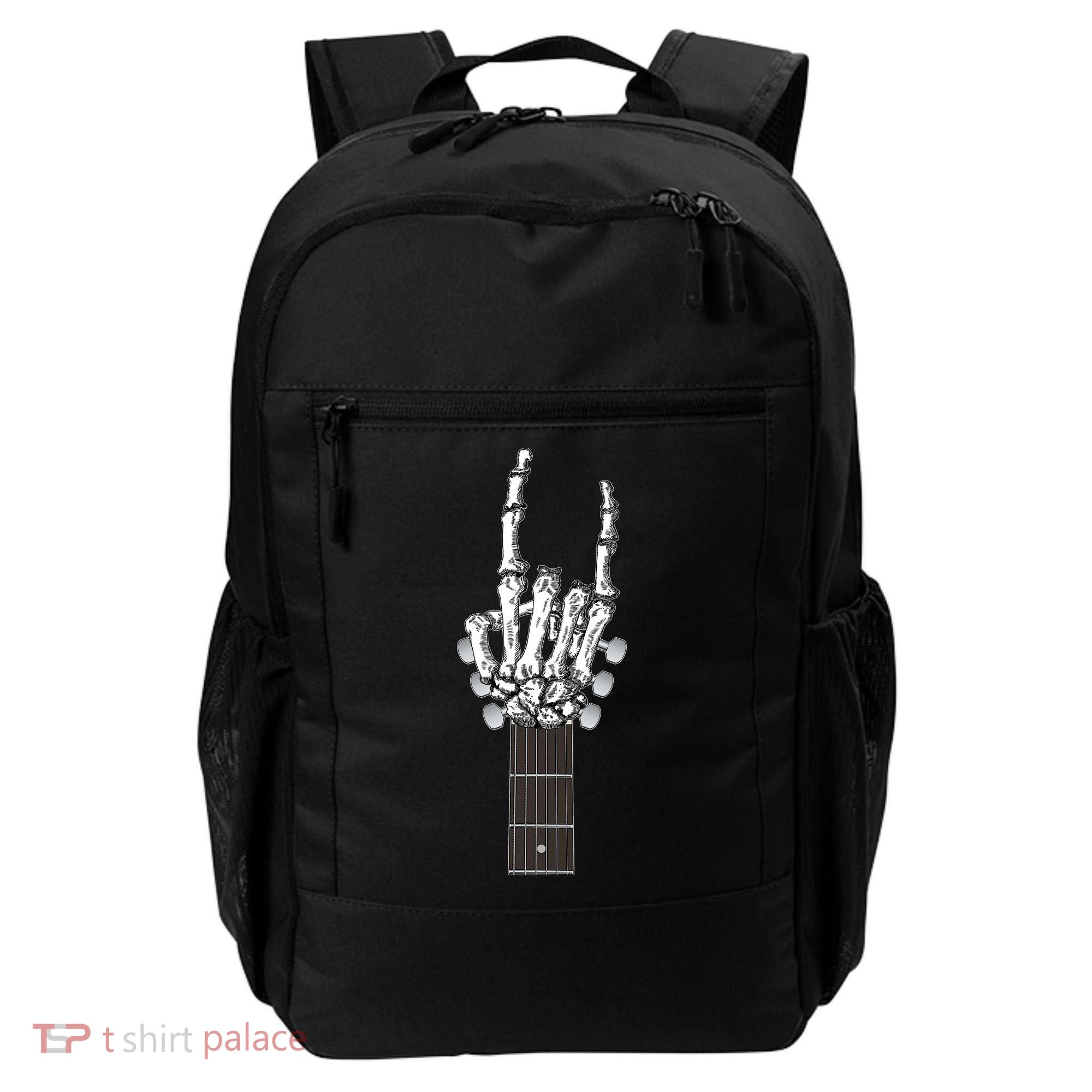 Cool Rock On Skeleton Guitar Backpack