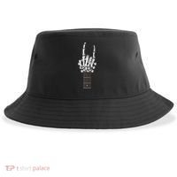 Cool Rock On Skeleton Guitar Sustainable Bucket Hat thumb 0