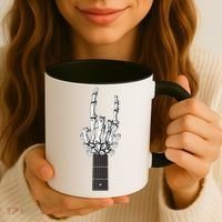 Cool Rock On Skeleton Guitar Coffee Mug thumb 3