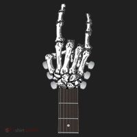 Cool Rock On Skeleton Guitar Beanie thumb 2