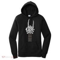 Cool Rock On Skeleton Guitar Women's Hoodie thumb 0