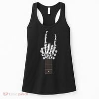 Cool Rock On Skeleton Guitar Women's Tank Top thumb 0