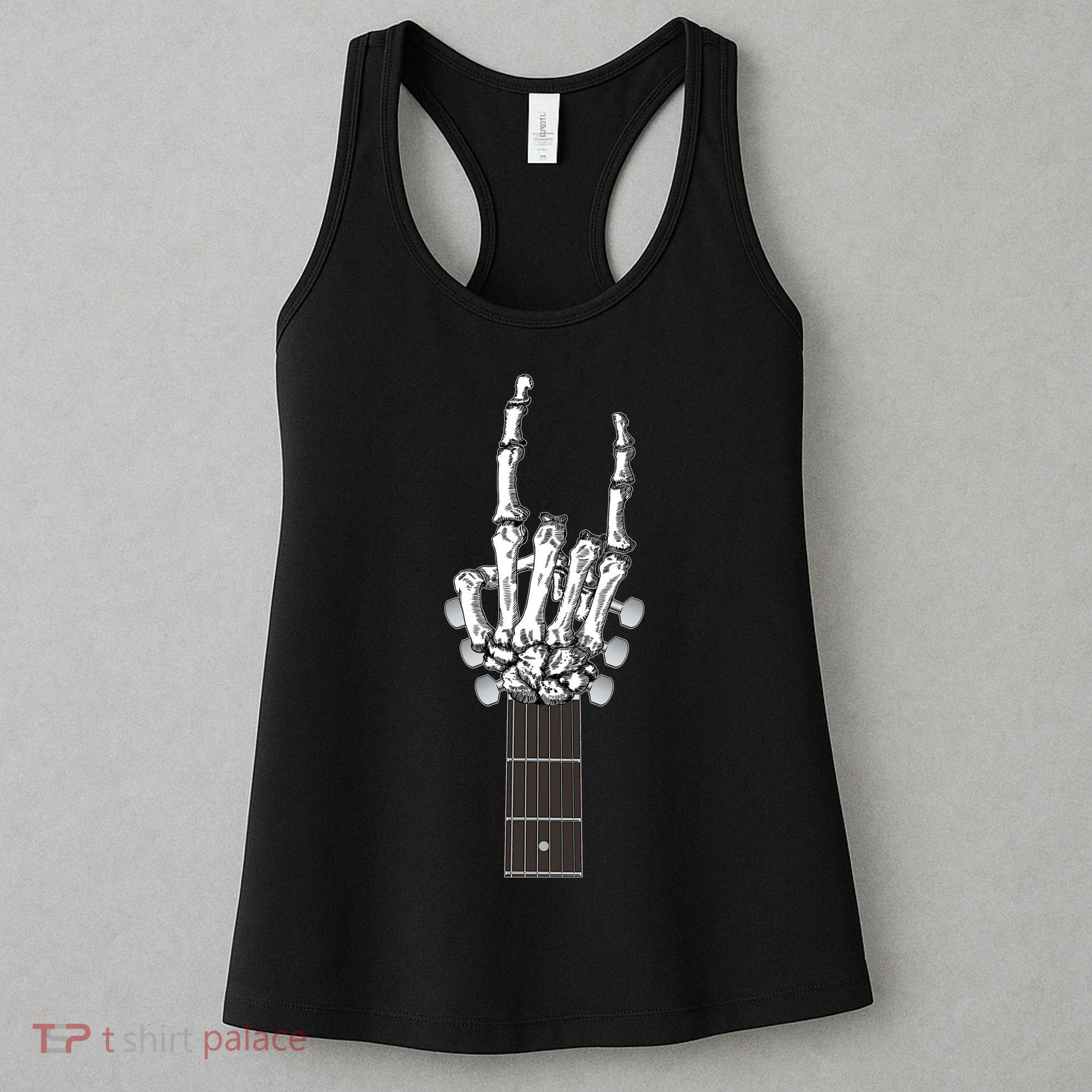 Cool Rock On Skeleton Guitar Women's Tank Top