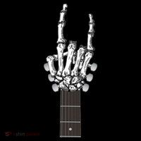 Cool Rock On Skeleton Guitar Baby Bodysuit thumb 2