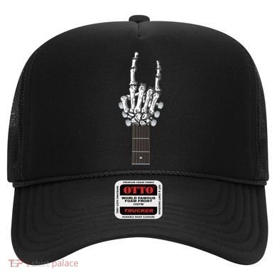 Cool Rock On Skeleton Guitar Hat