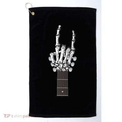 Cool Rock On Skeleton Guitar Golf Towel