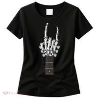 Cool Rock On Skeleton Guitar Women's T-Shirt thumb 0