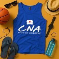 CNA Risking Our Lives Everyday Tank Top thumb 4