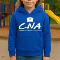 CNA Risking Our Lives Everyday Kids Hoodie thumb 3