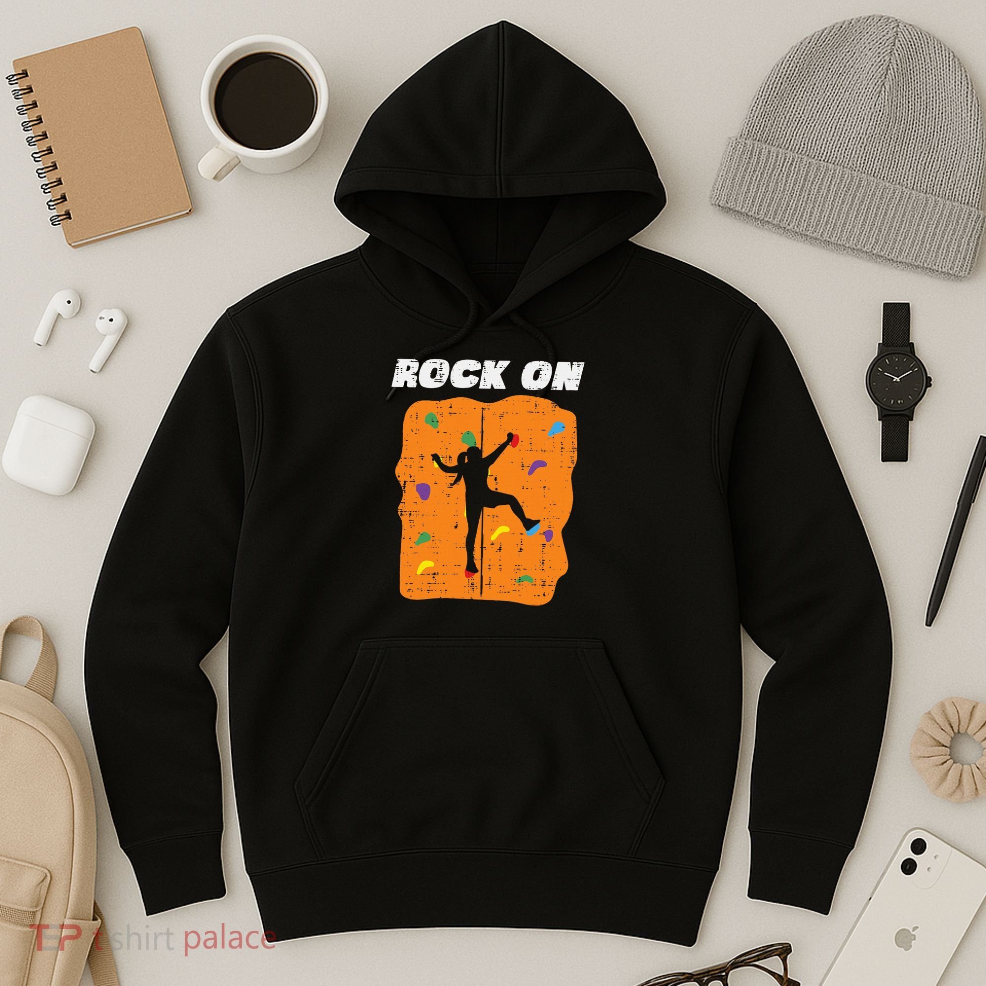 Climbing Rock On Wall Climber Bouldering Women Hoodie