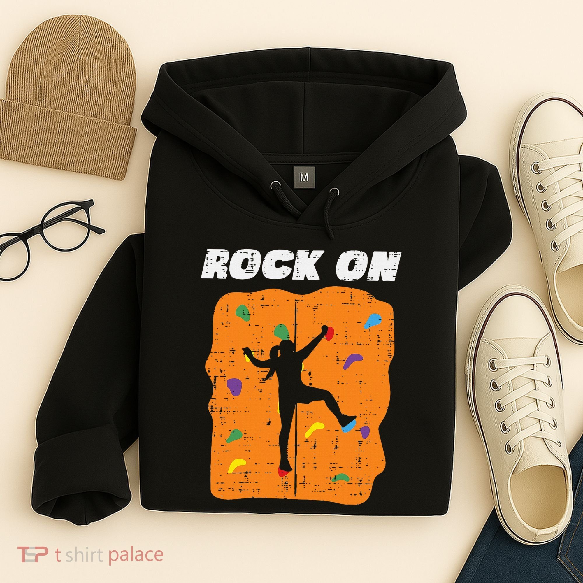 Climbing Rock On Wall Climber Bouldering Women Hoodie