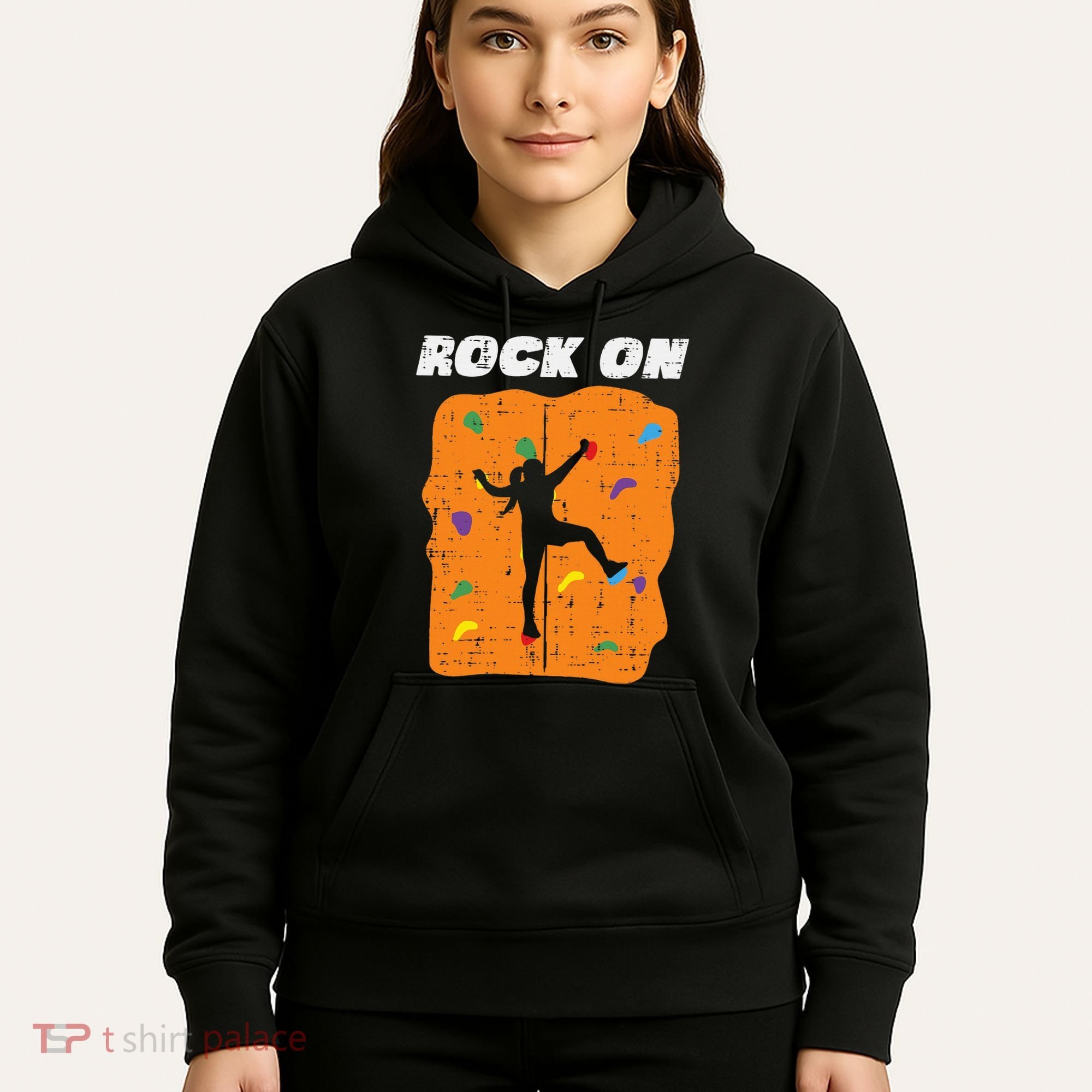 Climbing Rock On Wall Climber Bouldering Women Hoodie