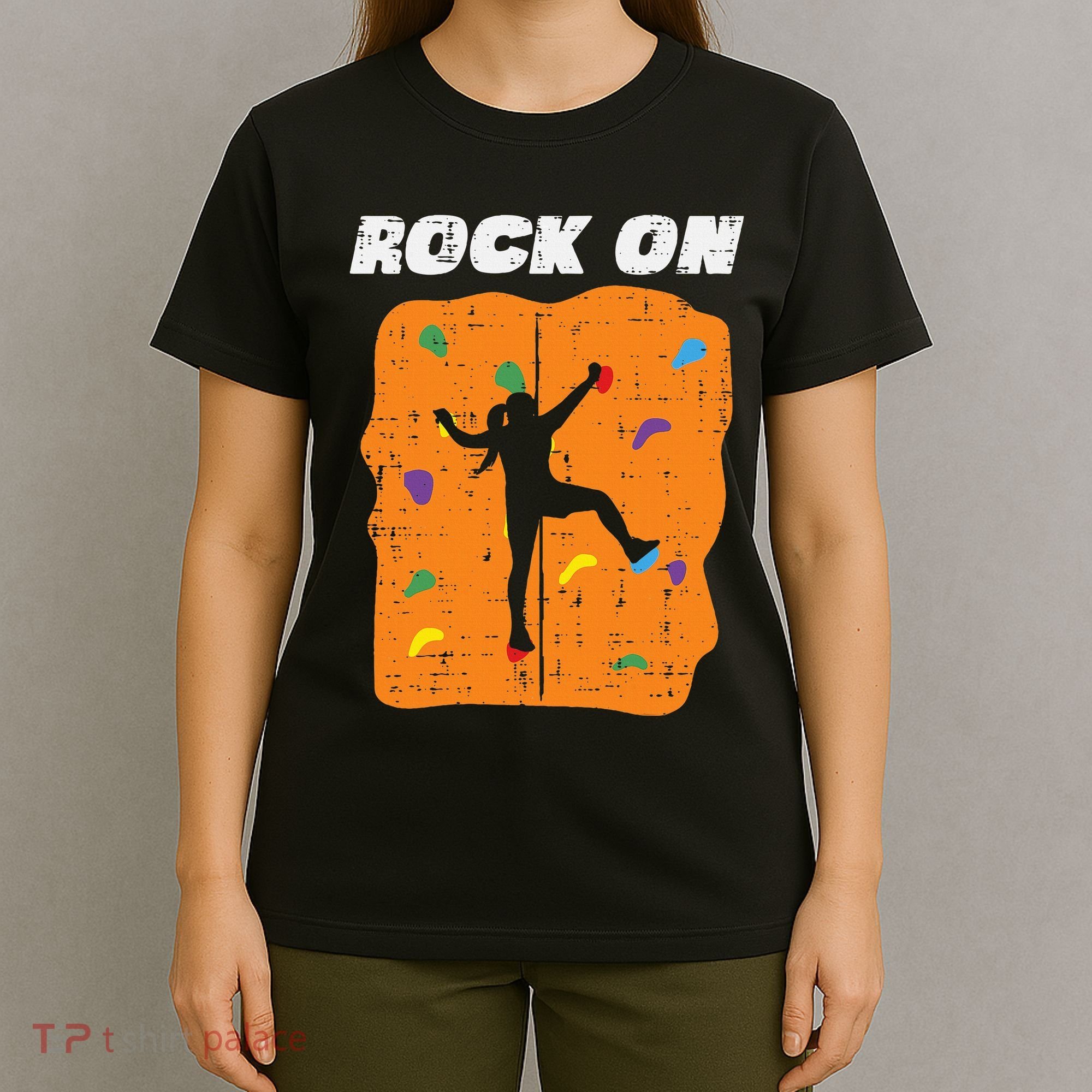Climbing Rock On Wall Climber Bouldering Women T-Shirt