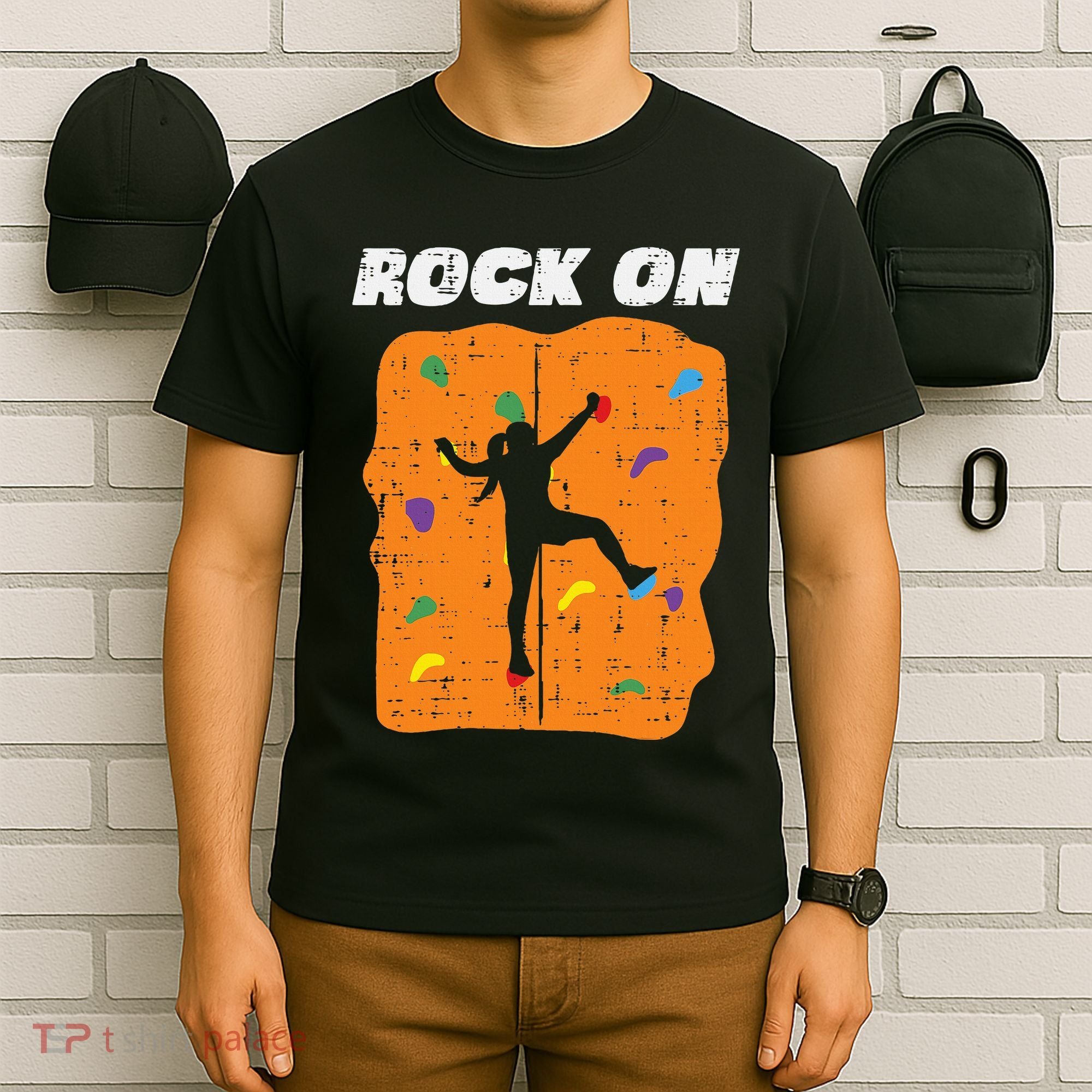 Climbing Rock On Wall Climber Bouldering Women T-Shirt