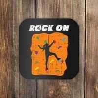 Climbing Rock On Wall Climber Bouldering Women Coaster thumb 0